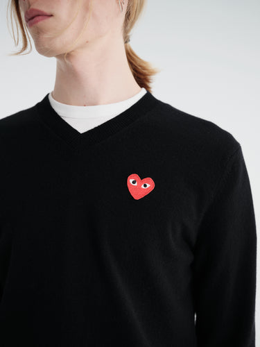 Comme des Garçons PLAY - Knit Pullover in Black