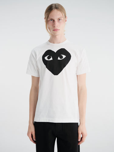 Comme des Garçons PLAY - Black Heart T-Shirt in White