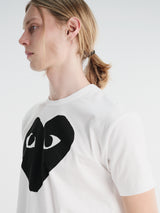 Comme des Garçons PLAY - Black Heart T-Shirt in White
