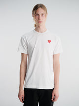 Comme des Garçons PLAY - Red Heart T-Shirt in White