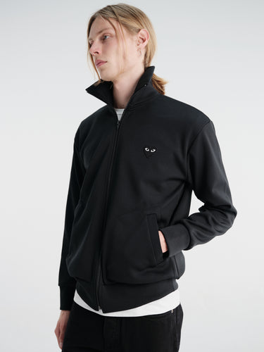 Comme des Garçons PLAY - Sweatshirt with Black Emblem in Black