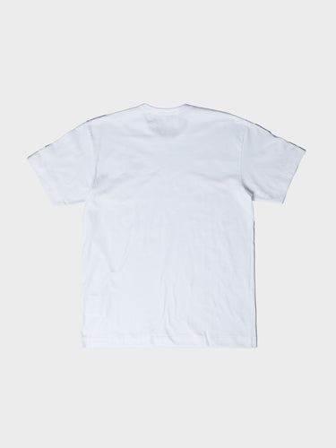 Comme des Garçons PLAY - T-SHIRT EMBLEM X METALSTONE IN White and Red