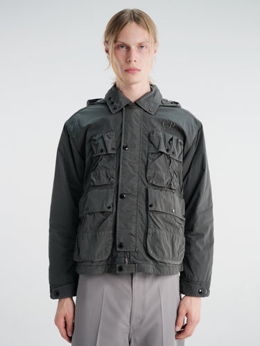 C.P. Company - Heavy Chrome-R Goggle Jacket in Raven