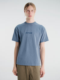 Dancer - Italic Logo Tee Light Blue in Light Blue