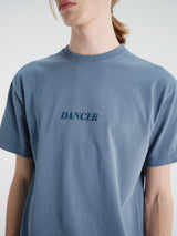 Dancer - Italic Logo Tee Light Blue in Light Blue