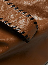 Dries Van Noten - Large Leather Tote Bag in Tan