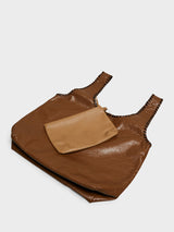 Dries Van Noten - Large Leather Tote Bag in Tan