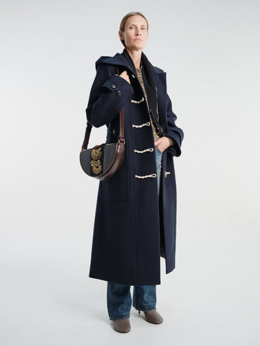 Dries Van Noten - Ruffle Coat in Navy