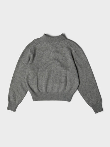 Dunst - Unisex Collared Sweater in Melange Grey