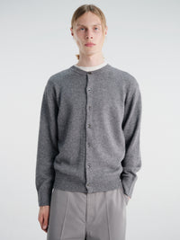 Dunst - Unisex Crewneck Knit Cardigan in Grey