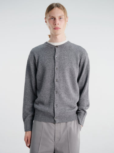 Dunst - Unisex Crewneck Knit Cardigan in Grey