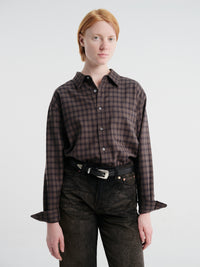 Dunst - Unisex Checked Flannel Shirt in Khaki