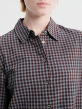 Dunst - Essential Slim Checked Shirt in Brown
