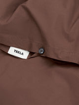 Tekla - Percale Duvet Cover in Cocoa Brown