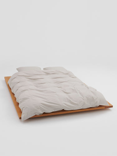 Tekla - Percale Duvet Cover in Soft Grey