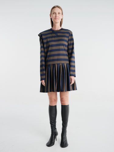 Fidan Novruzova - Noemie Polo Dress in Navy & Khaki