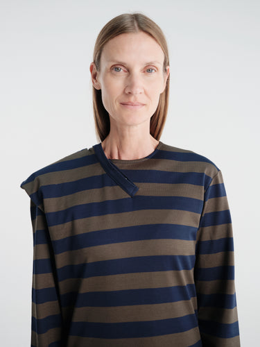 Fidan Novruzova - Noemie Polo Dress in Navy & Khaki
