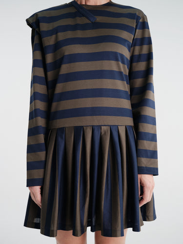 Fidan Novruzova - Noemie Polo Dress in Navy & Khaki