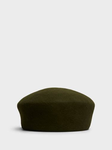 The Frankie Shop - Noxley Pillbox Hat in Olive