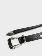 The Frankie Shop - Perth Studded Leather Belt in Black and Silver
