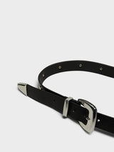 The Frankie Shop - Perth Studded Leather Belt in Black and Silver