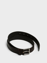 The Frankie Shop - Toni Croc Patent Leather Belt in Brown and Silver
