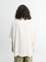 The Frankie Shop - Eda Fluid Polo Shirt in Ivory