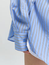 The Frankie Shop - Peri Fluid Shirt in Blue and White Stripes