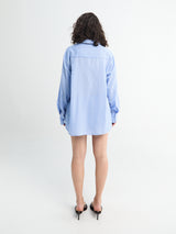 The Frankie Shop - Peri Fluid Shirt in Blue and White Stripes