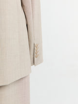 The Frankie Shop - Newark Double Breasted Blazer in Beige Melange
