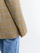 The Frankie Shop - Lyra Oversized Houndstooth Blazer in Camel