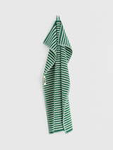 Tekla - Terry Towel in Teal Green Stripes