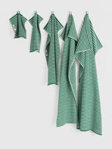 Tekla - Terry Towel in Teal Green Stripes
