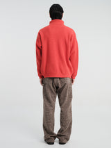 Horses - Stand Collar Pullover in Tomato