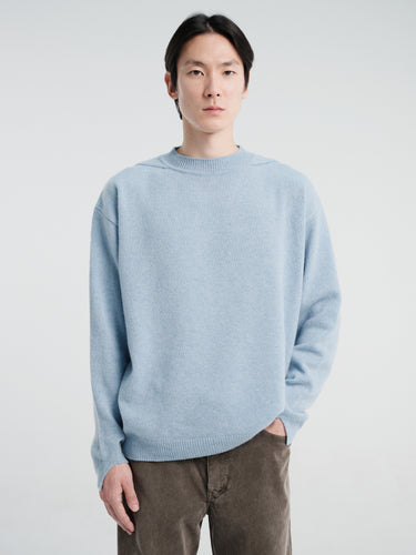 Horses - Bateau Neck Pullover in Aqua