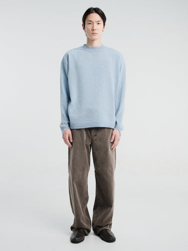 Horses - Bateau Neck Pullover in Aqua