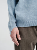 Horses - Bateau Neck Pullover in Aqua
