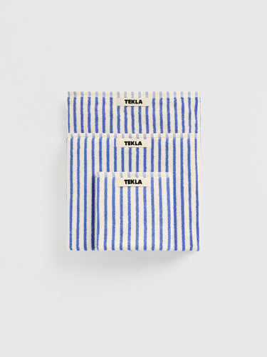 Tekla - Terry Towel in Coastal Blue Stripes