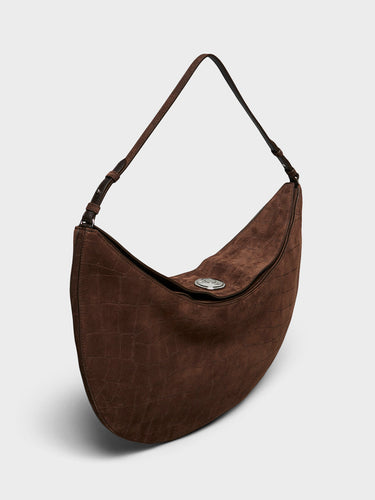 Jacquemus - Le Ovalo Hobo Bag in Dark Brown