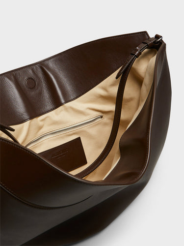 Jacquemus - Le Ovalo Hobo Bag in Midnight Brown