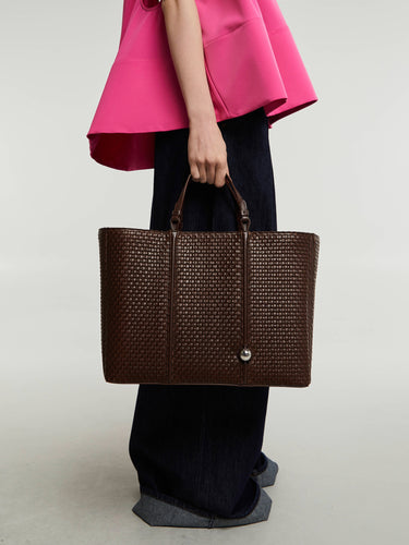 Jacquemus - Le Cabas Marino Horizonta Bag in Dark Brown