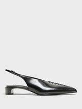 Jil Sander - Slingback Spazzolato in Shiny Black