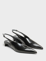 Jil Sander - Slingback Spazzolato in Shiny Black