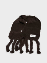 Jil Sander - Wool Blend Scarf in Dark Brown