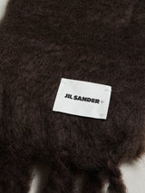 Jil Sander - Wool Blend Scarf in Dark Brown