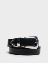 Khaite - Benny Belt With Silver Buckle in Black