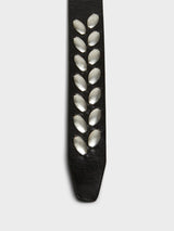 Lemaire - Almond Stud Belt in Dark Brown