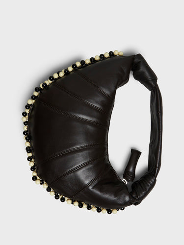 Lemaire - Mini Fortune Bag with Beads in Dark Chocolate