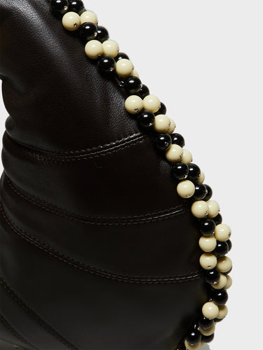 Lemaire - Mini Fortune Bag with Beads in Dark Chocolate