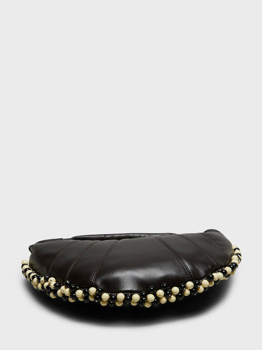 Lemaire - Mini Fortune Bag with Beads in Dark Chocolate